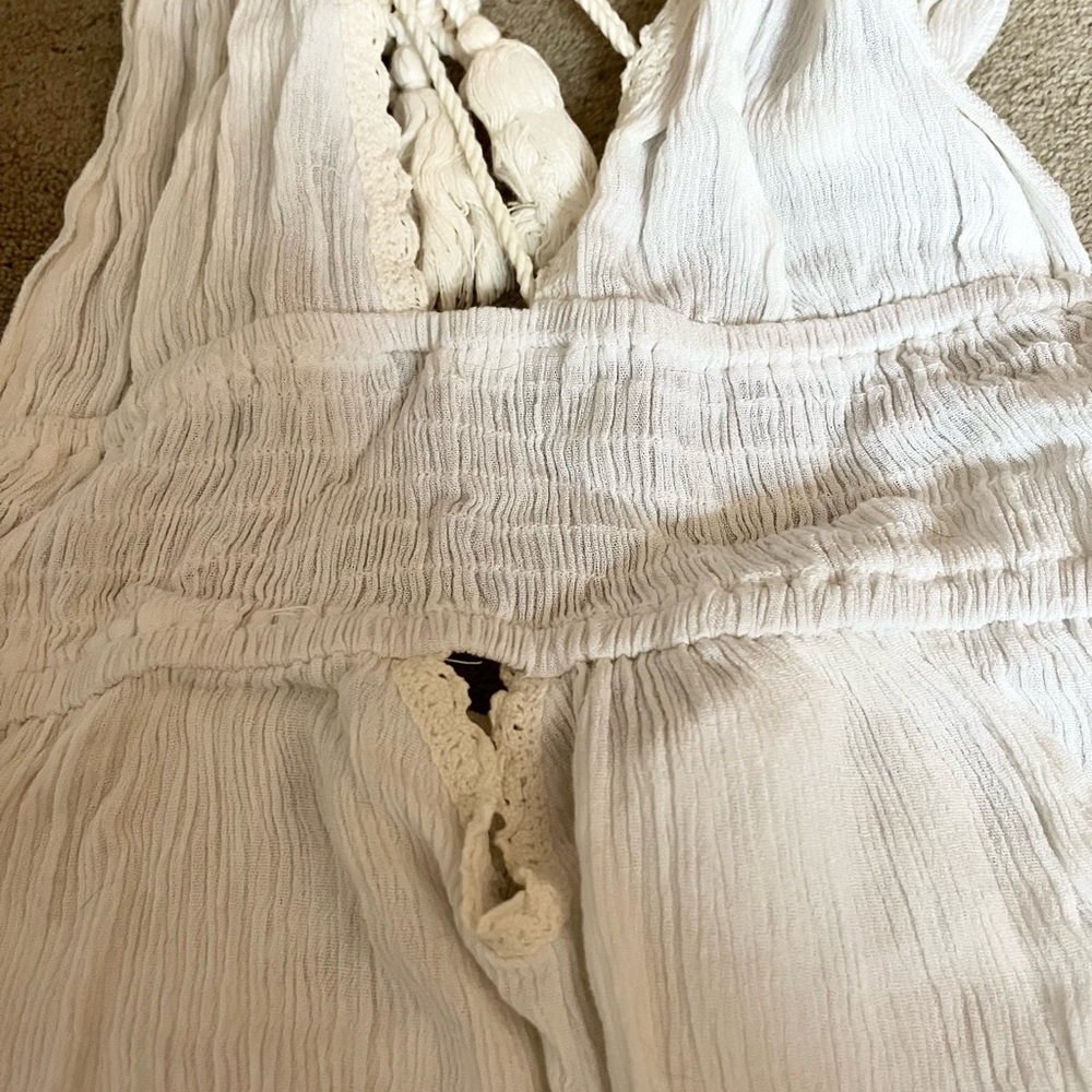 Elegant White Maxi Sun Beach Dress, Small, Lightweight - Picture 6 of 9